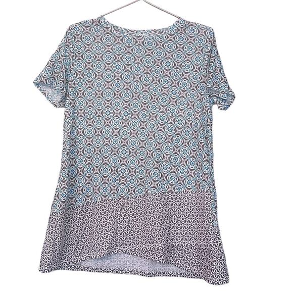 J. Jill Love Linen Geometric Print Blouse - Size Small - Picture 1 of 4